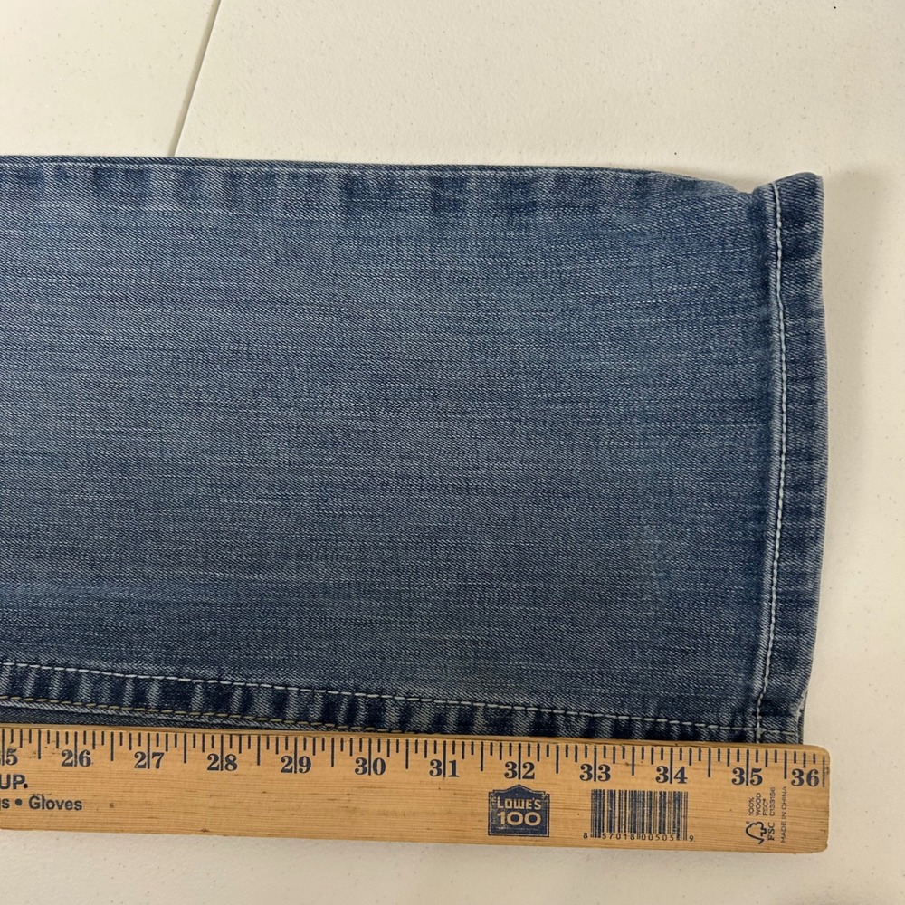 Ariat REAL Denim Jeans Womens 29XL Blue Bootcut Embroidered Pockets 32x36 * - Picture 10 of 13
